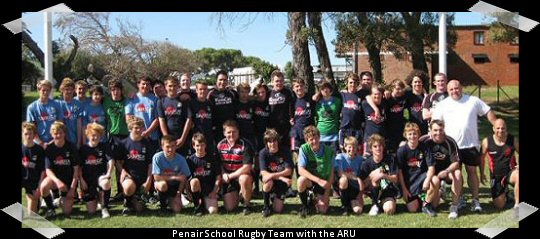 Penair School Rugby Team with the ARU